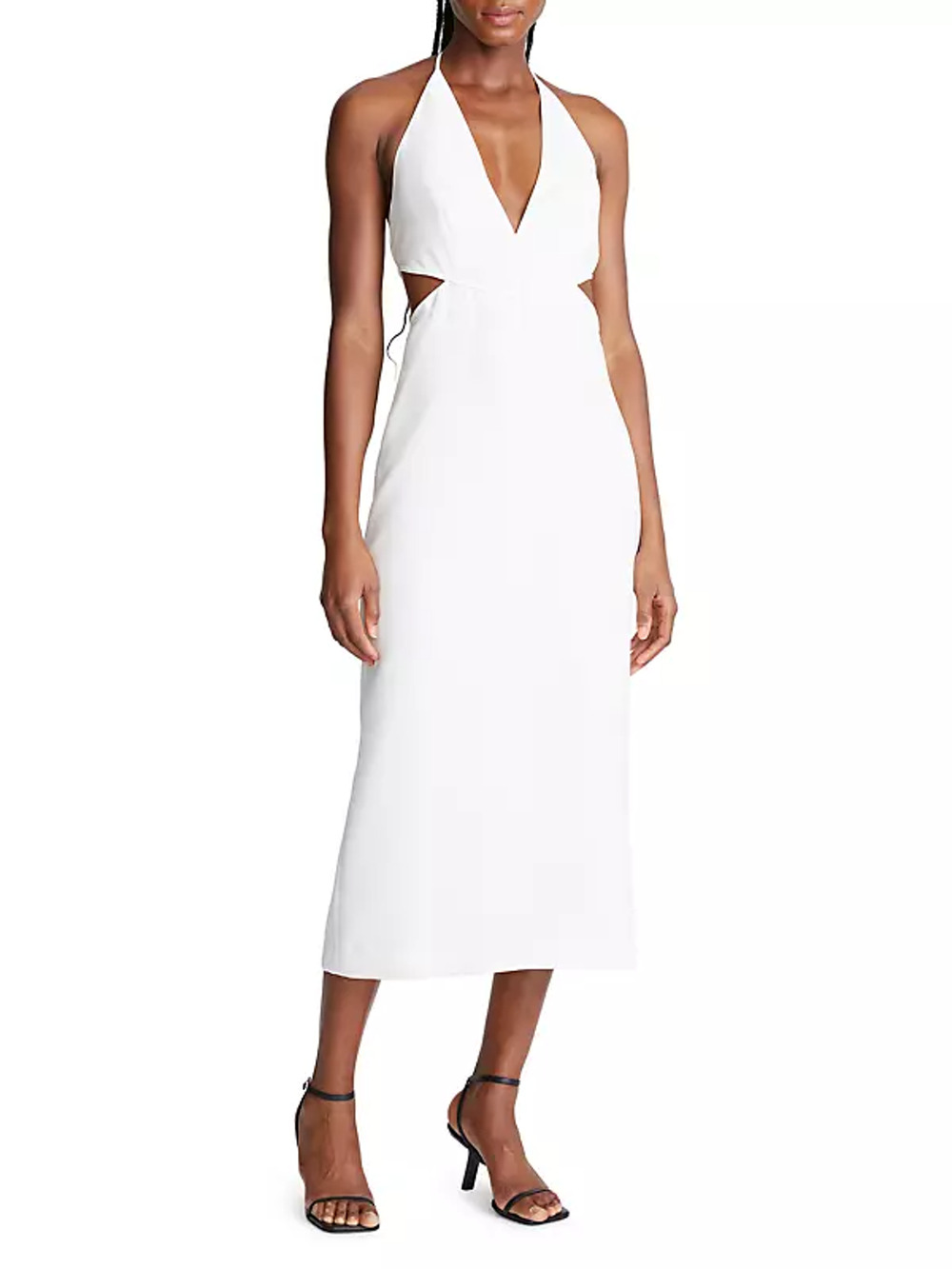 Halston Cutout Ivory Kailey Dress Size 4